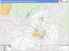 Albany-Schenectady-Troy Metro Area Digital Map Basic Style